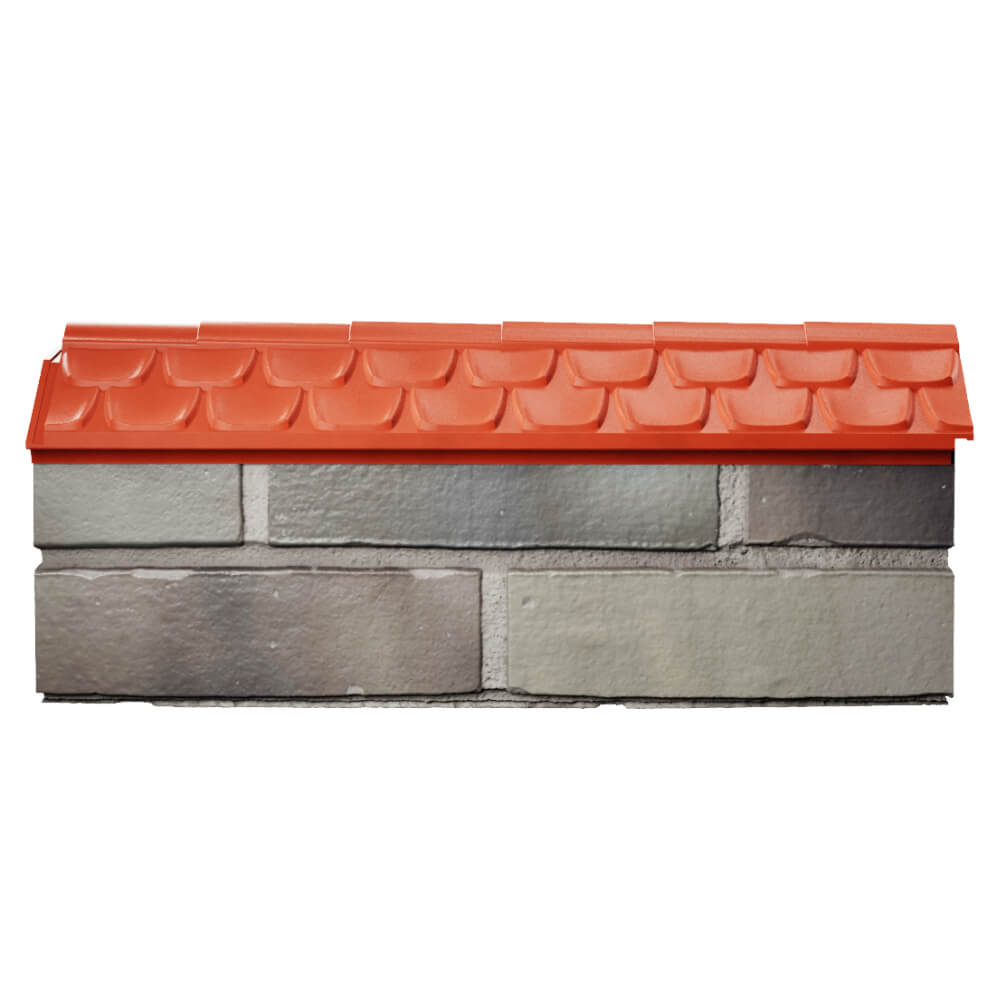 Парапет Zking Эльбрус Красный с посадкой на 0.5 кирпича (130мм) в Костроме фото