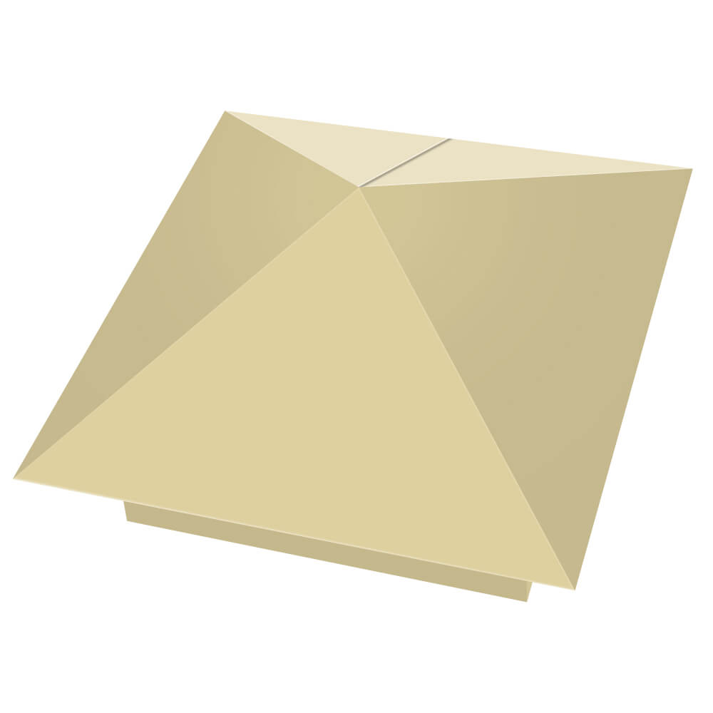 Колпак металлический 400х400мм RAL1014 Бежевый заборный Кострома фото