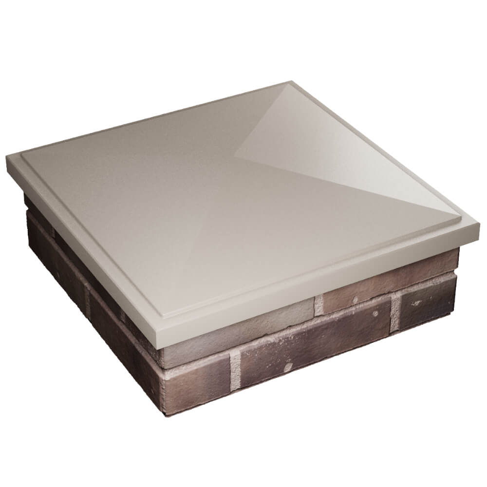 Колпак Zking БонаМоно Бежевый на столб 2х2 кирпича (515х515, 530х530мм) в Костроме фото