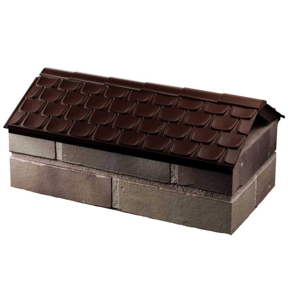 Парапет Zking Эльбрус Коричневый с посадкой на 1 кирпич (255мм) в Костроме фото