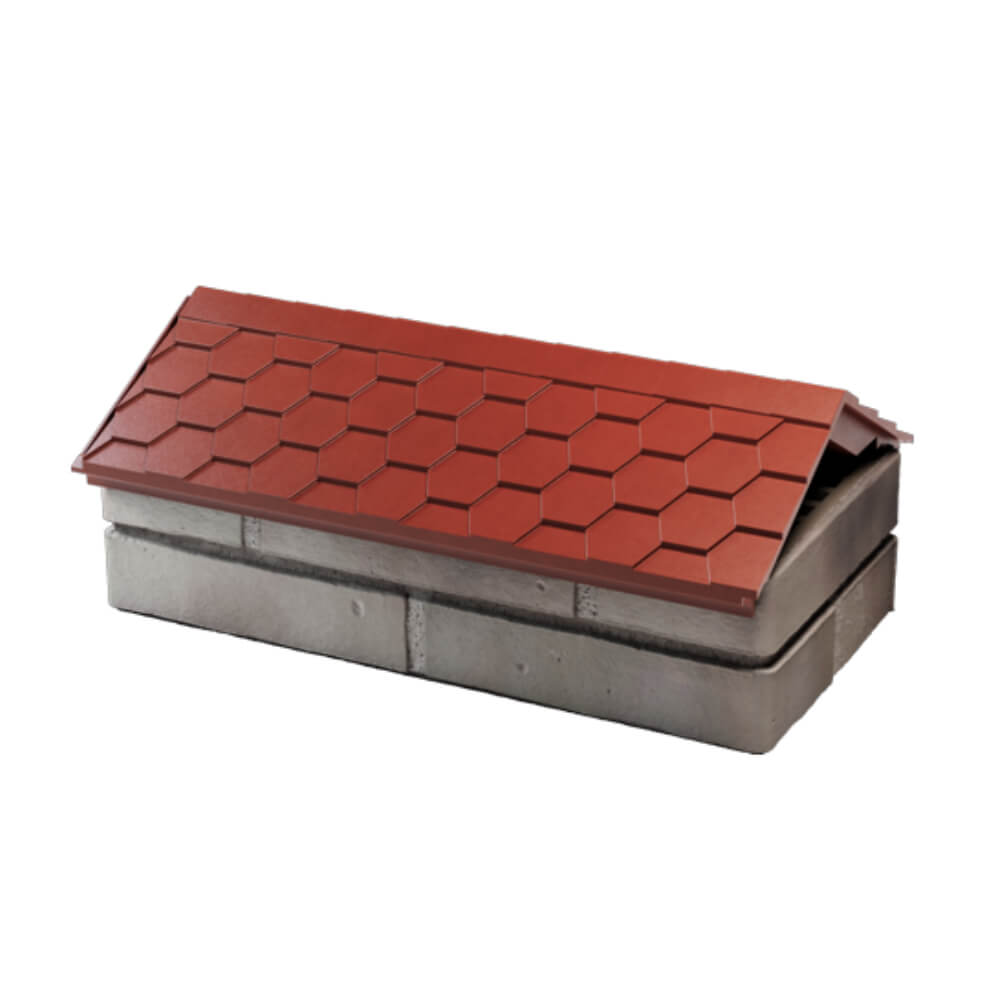 Парапет Zking Эверест Красный с посадкой на 1 кирпич (200/225/255мм) в Костроме фото