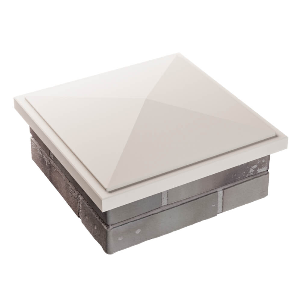 Колпак Zking БонаМоно Бежевый на столб 1.5х1.5 кирпича (385х385, 400х400мм) в Костроме фото