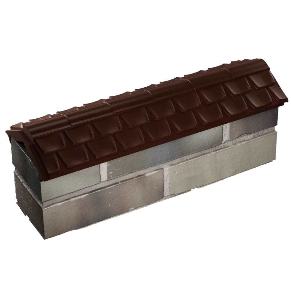 Парапет Zking Эльбрус Коричневый с посадкой на 0.5 кирпича (130мм) в Костроме фото