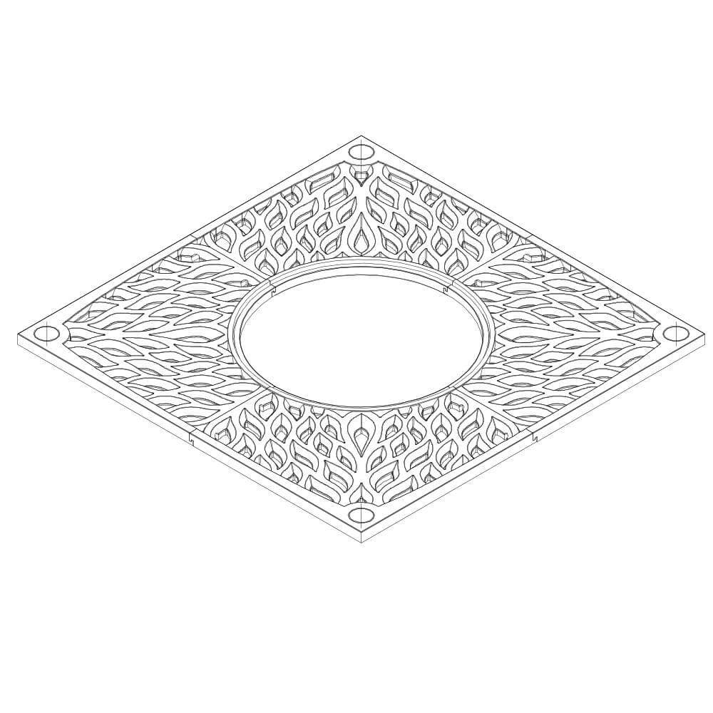 Приствольная решетка для дерева ZKING CRUST 2х2м Черная в Костроме фото