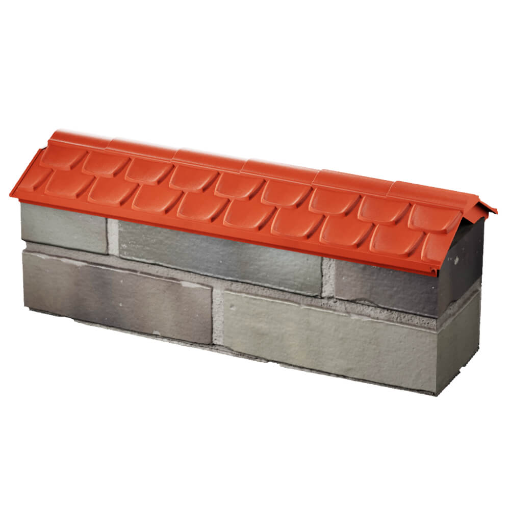 Парапет Zking Эльбрус Красный с посадкой на 0.5 кирпича (130мм) в Костроме фото