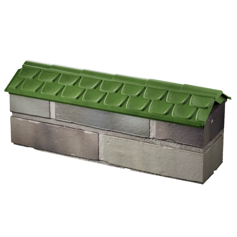 Парапет Zking Эльбрус Зеленый с посадкой на 0.5 кирпича (130мм) в Костроме фото