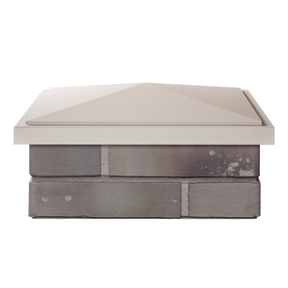 Колпак Zking БонаМоно Бежевый на столб 1.5х1.5 кирпича (385х385, 400х400мм) Кострома фото