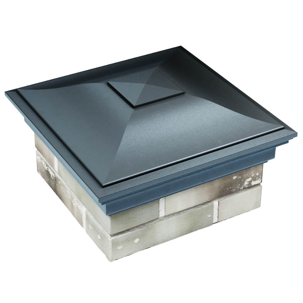 Колпак Zking Монблан Серый на столб 1.5х1.5 кирпича (385х385мм) в Костроме фото