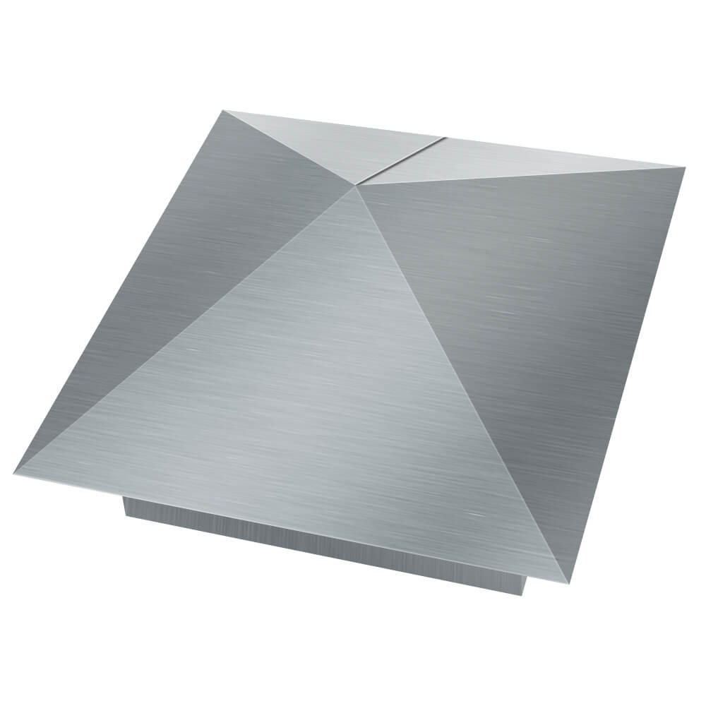 Колпак металлический 380х380мм оцинкованный заборный