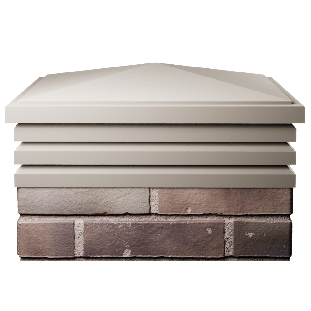 Колпак Zking Бона ХайТек Бежевый на столб 2х2 кирпича (513х513мм) Кострома фото