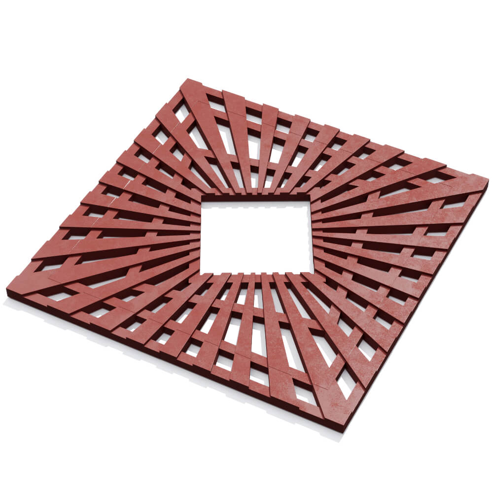 Приствольная решетка для дерева ZKING ATMOSPHERE 1.2х1.2м Красная в Костроме фото