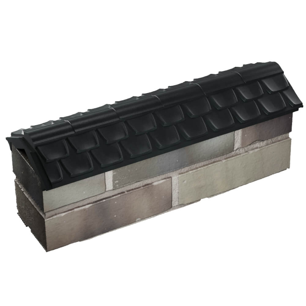 Парапет Zking Эльбрус Черный с посадкой на 0.5 кирпича (130мм) в Костроме фото