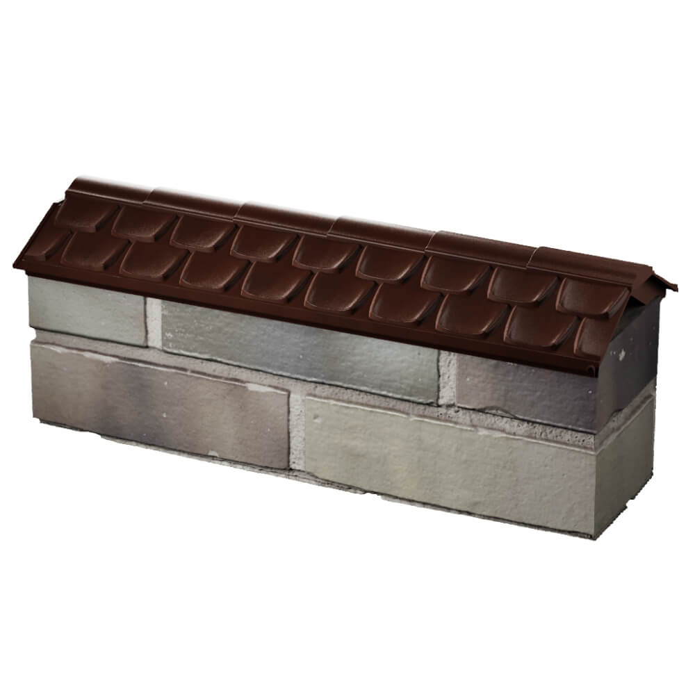 Парапет Zking Эльбрус Коричневый с посадкой на 0.5 кирпича (130мм) в Костроме фото