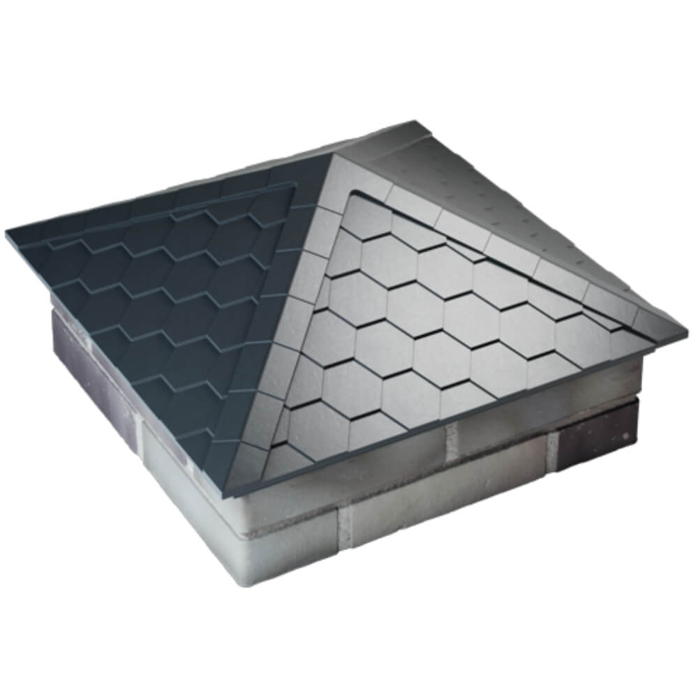 Колпак Zking Эверест Серый на столб 2х2 кирпича (535х535мм) Кострома фото