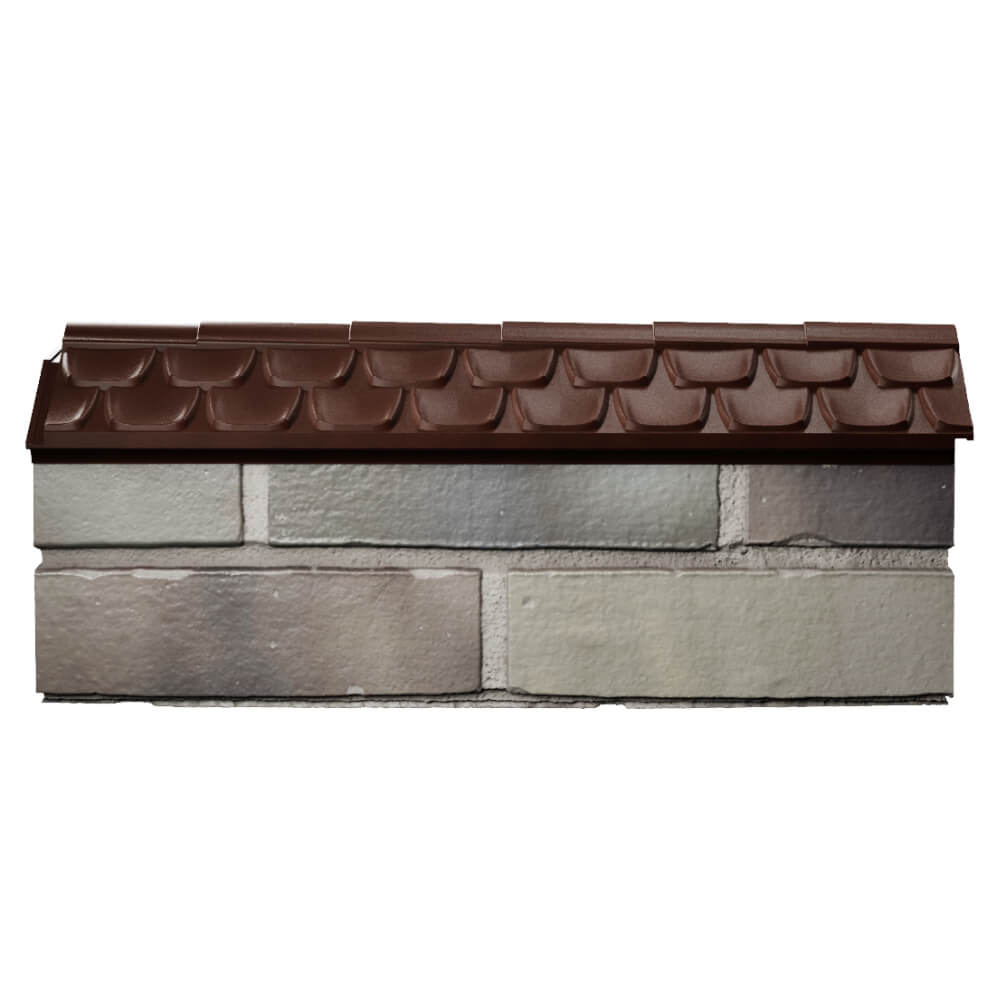 Парапет Zking Эльбрус Коричневый с посадкой на 0.5 кирпича (130мм) в Костроме фото