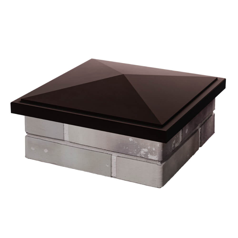 Колпак Zking БонаМоно Коричневый на столб 1.5х1.5 кирпича (385х385, 400х400мм) в Костроме фото