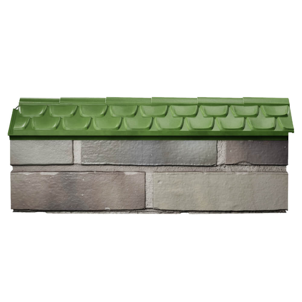 Парапет Zking Эльбрус Зеленый с посадкой на 0.5 кирпича (130мм) в Костроме фото