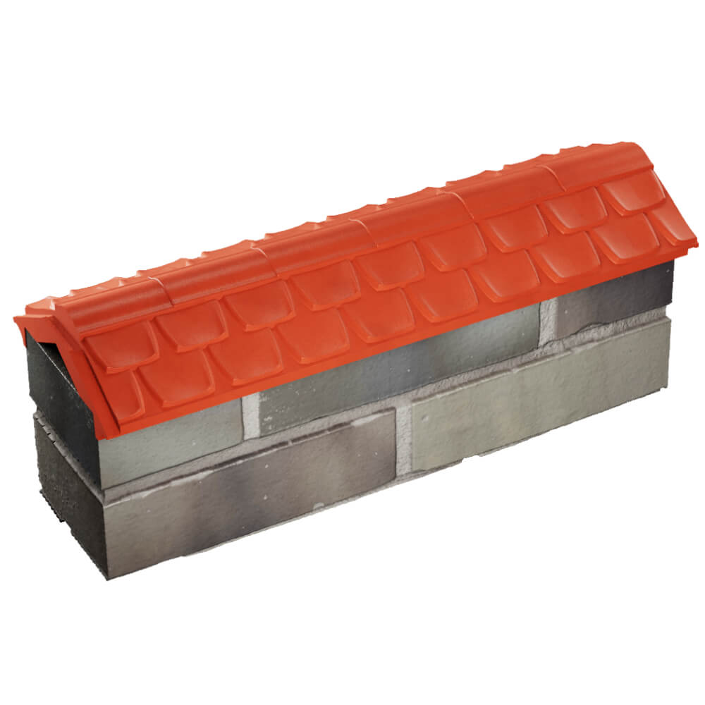 Парапет Zking Эльбрус Красный с посадкой на 0.5 кирпича (130мм) в Костроме фото