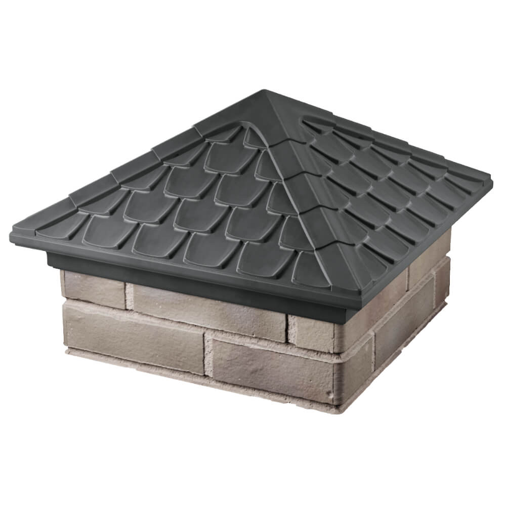 Колпак Zking Эльбрус Серый на столб 1.5х1.5 кирпича (385х385мм) в Костроме фото