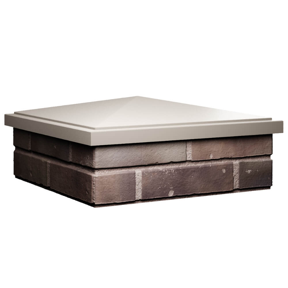 Колпак Zking БонаМоно Бежевый на столб 2х2 кирпича (515х515, 530х530мм) в Костроме фото