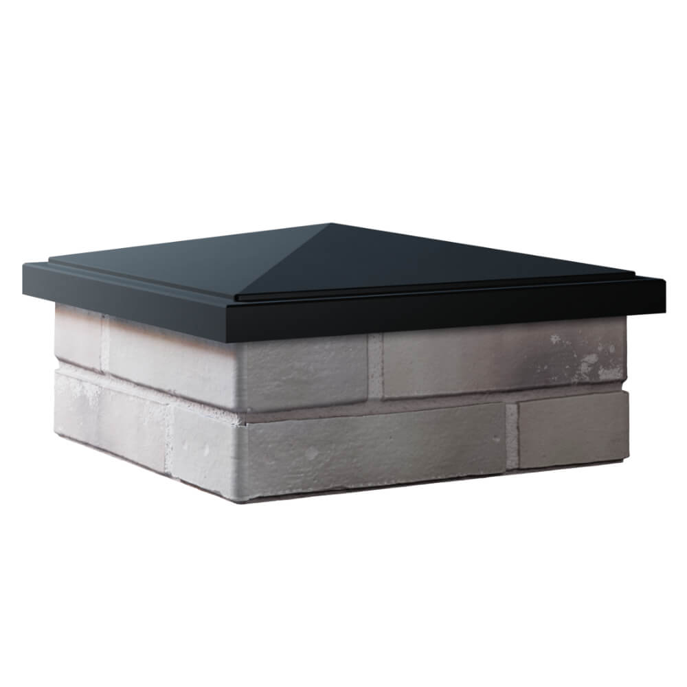 Колпак Zking БонаМоно Черный на столб 1.5х1.5 кирпича (385х385, 400х400мм) в Костроме фото