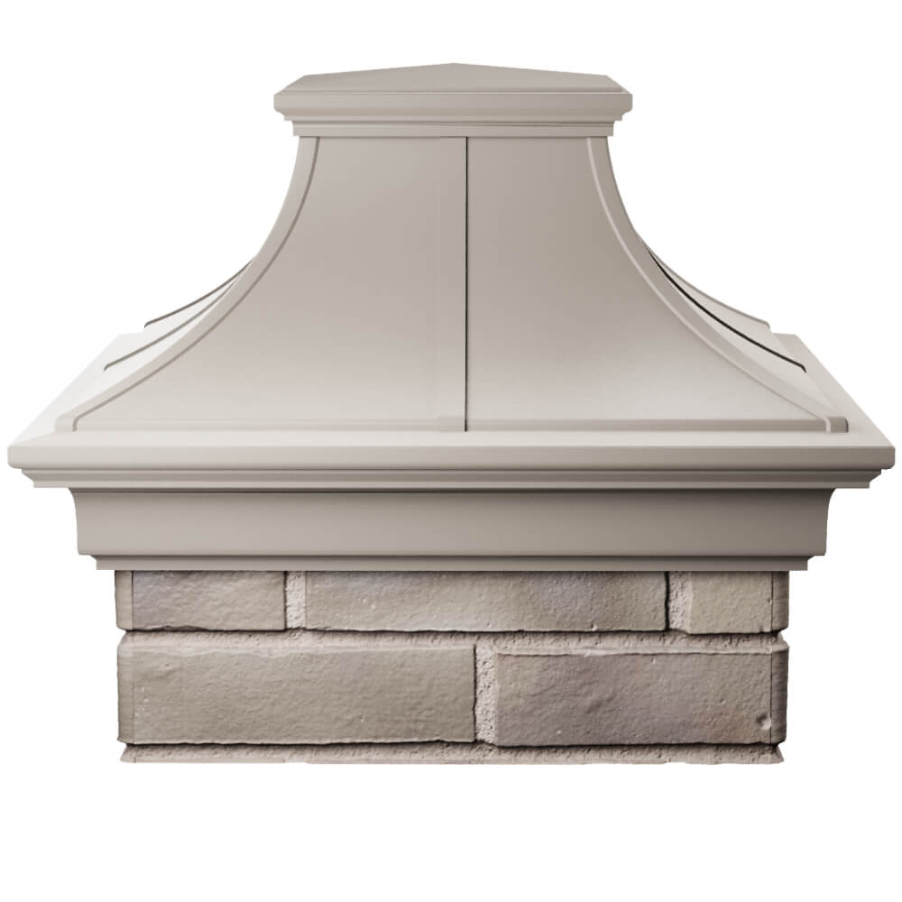 Колпак Zking Монблан Премиум Бежевый на столб 1.5х1.5 кирпича (385х385мм) Кострома фото