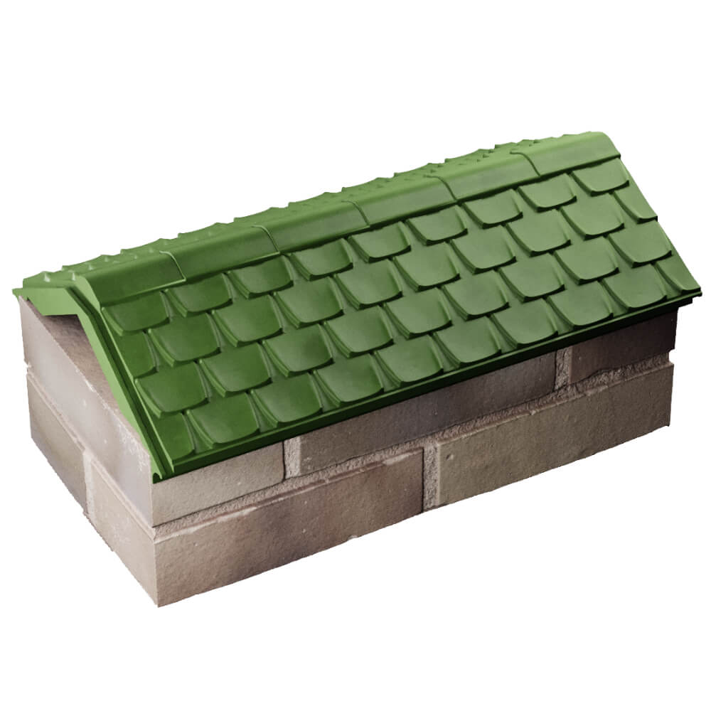 Парапет Zking Эльбрус Зеленый с посадкой на 1 кирпич (255мм) в Костроме фото