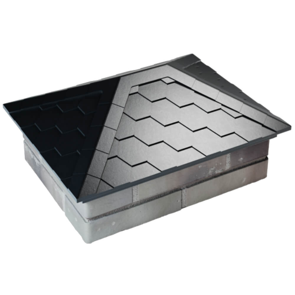 Колпак Zking Эверест Черный на столб 2х1.5 кирпича (520х390мм) Кострома фото