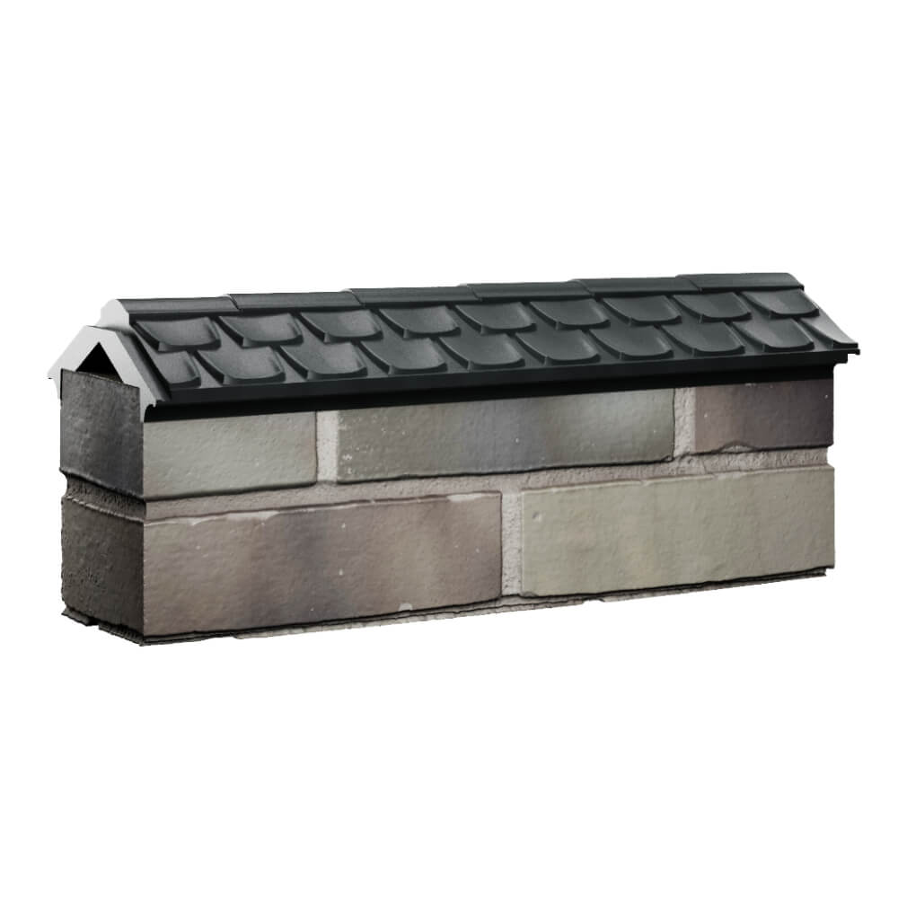 Парапет Zking Эльбрус Черный с посадкой на 0.5 кирпича (130мм) Кострома фото