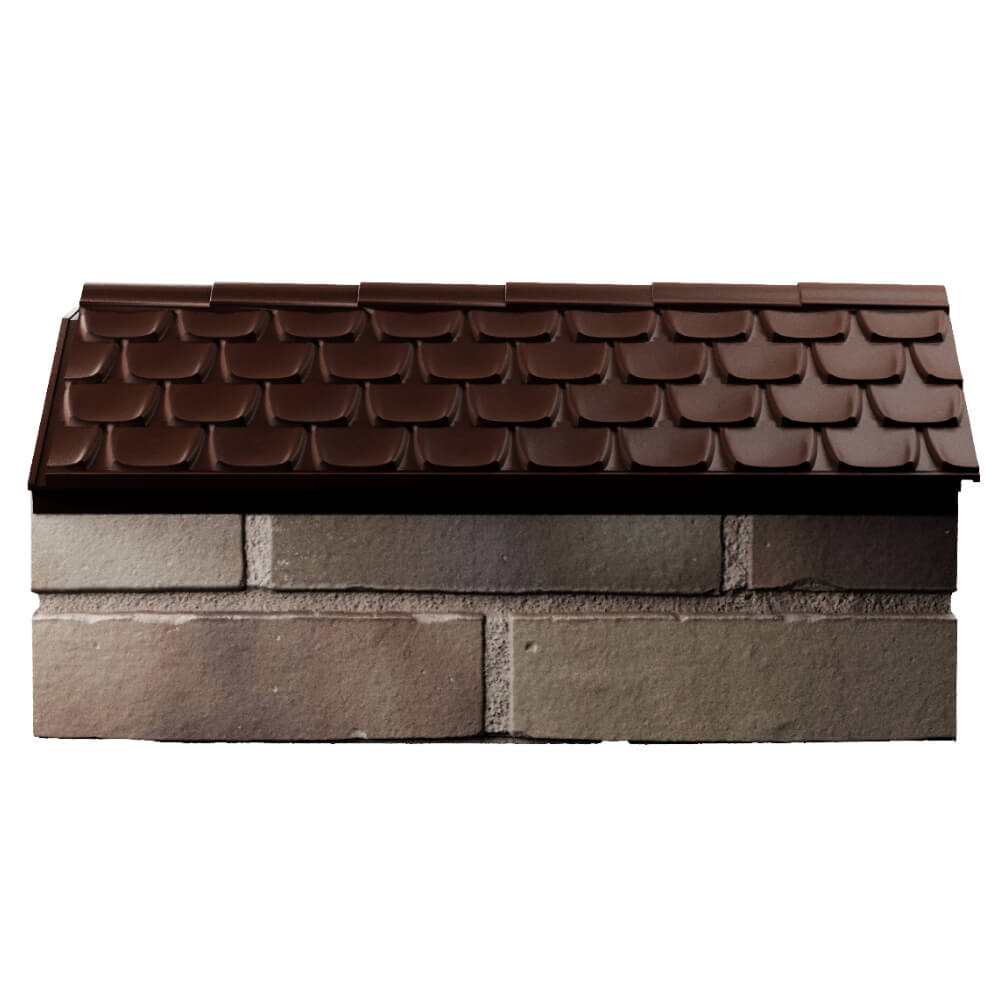Парапет Zking Эльбрус Коричневый с посадкой на 1 кирпич (255мм) в Костроме фото