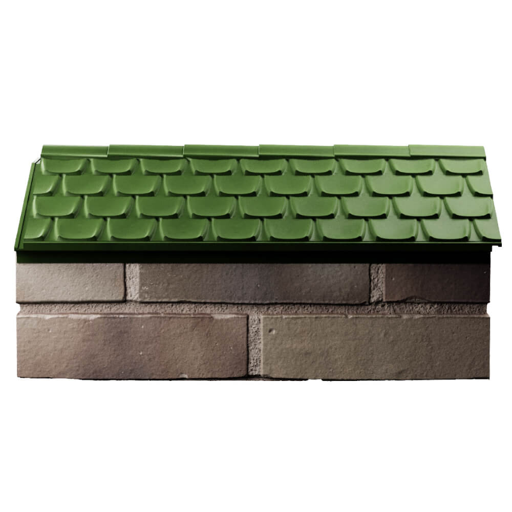 Парапет Zking Эльбрус Зеленый с посадкой на 1 кирпич (255мм) в Костроме фото