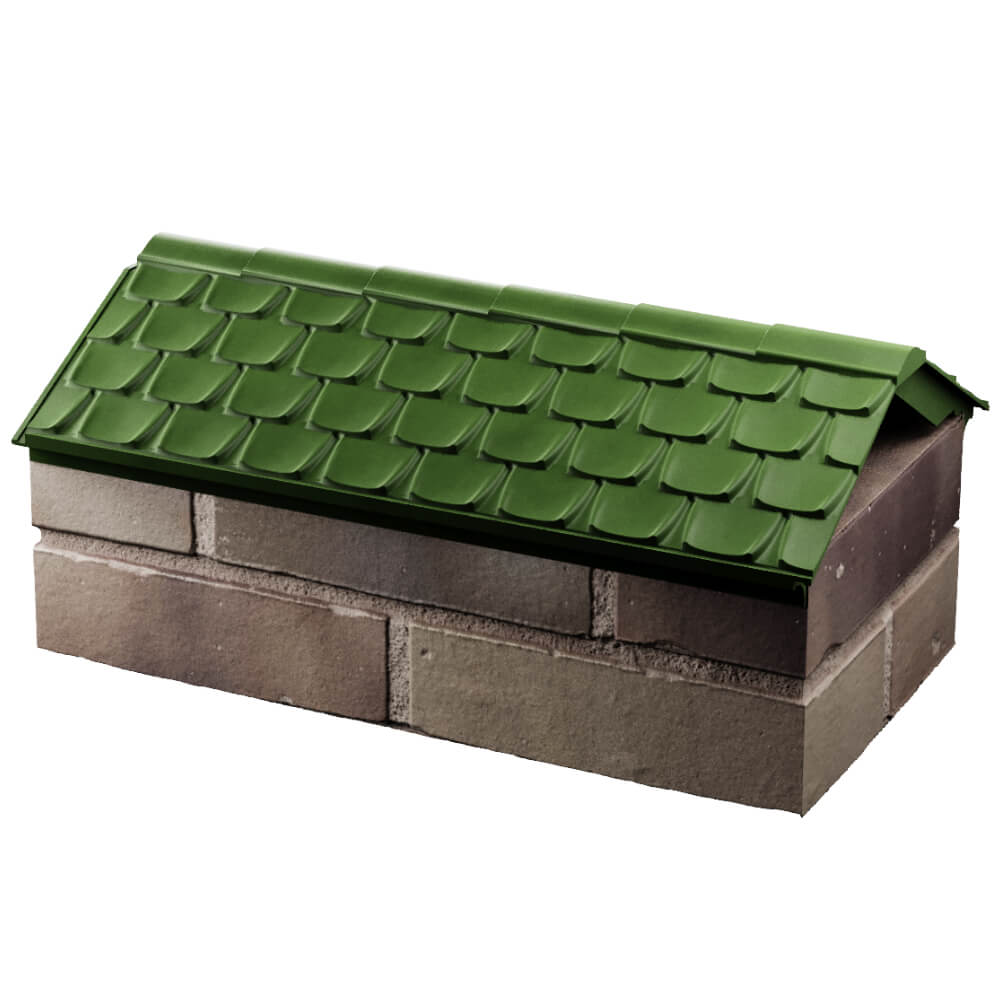 Парапет Zking Эльбрус Зеленый с посадкой на 1 кирпич (255мм) в Костроме фото