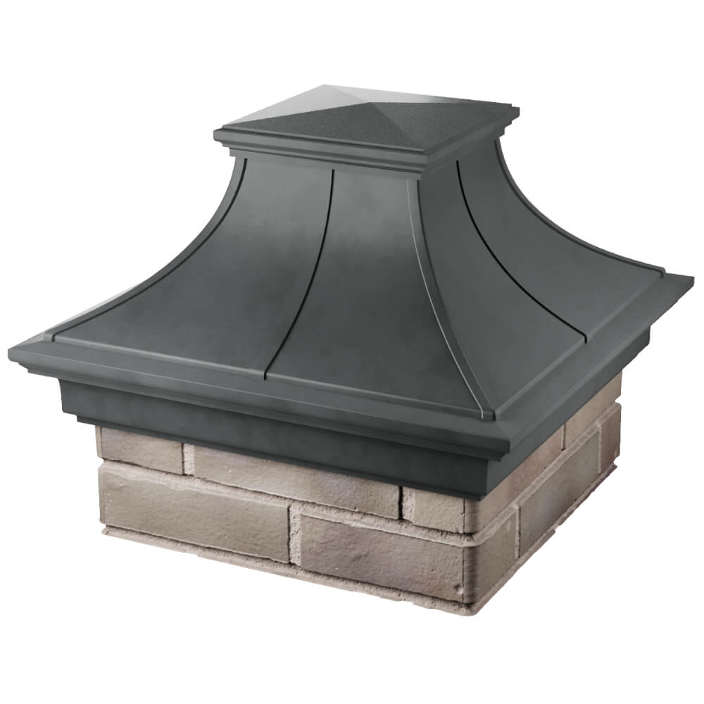 Колпак Zking Монблан Премиум Серый на столб 1.5х1.5 кирпича (385х385мм) в Костроме фото