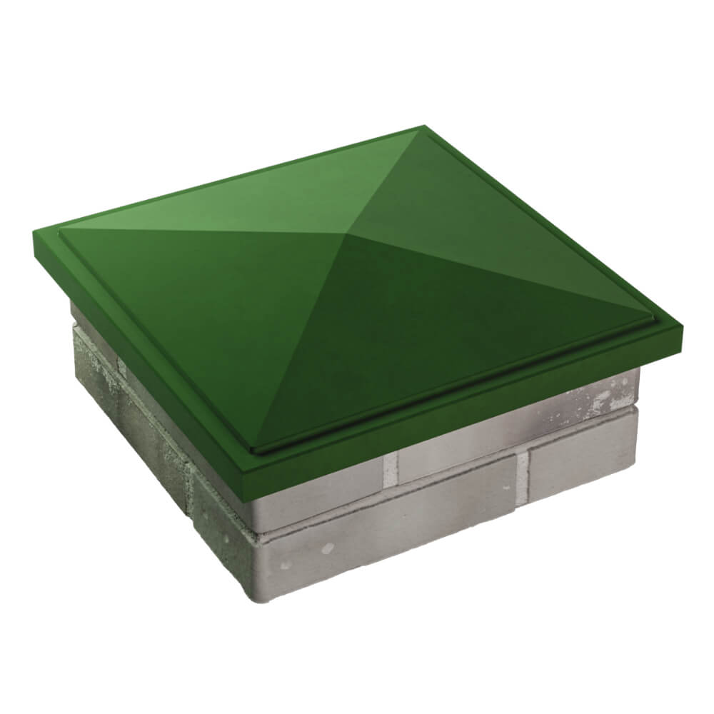 Колпак Zking БонаМоно Зеленый на столб 1.5х1.5 кирпича (385х385, 400х400мм) в Костроме фото