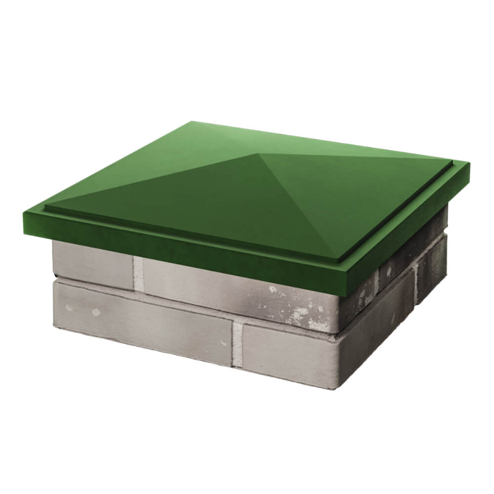 Колпак Zking БонаМоно Зеленый на столб 1.5х1.5 кирпича (385х385, 400х400мм) в Костроме фото