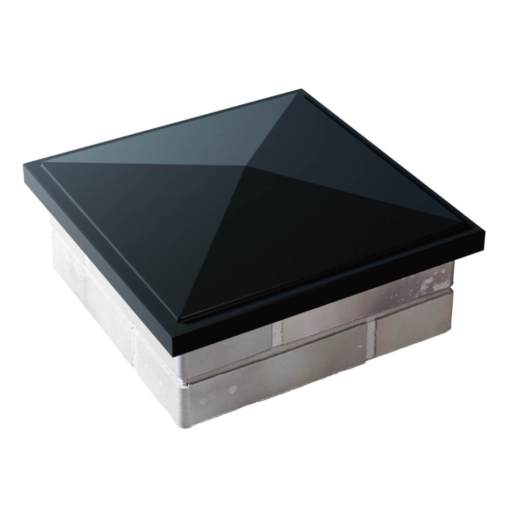 Колпак Zking БонаМоно Черный на столб 1.5х1.5 кирпича (385х385, 400х400мм) в Костроме фото