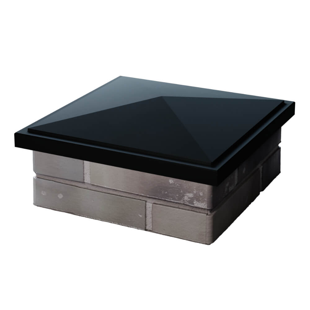 Колпак Zking БонаМоно Черный на столб 1.5х1.5 кирпича (385х385, 400х400мм) в Костроме фото