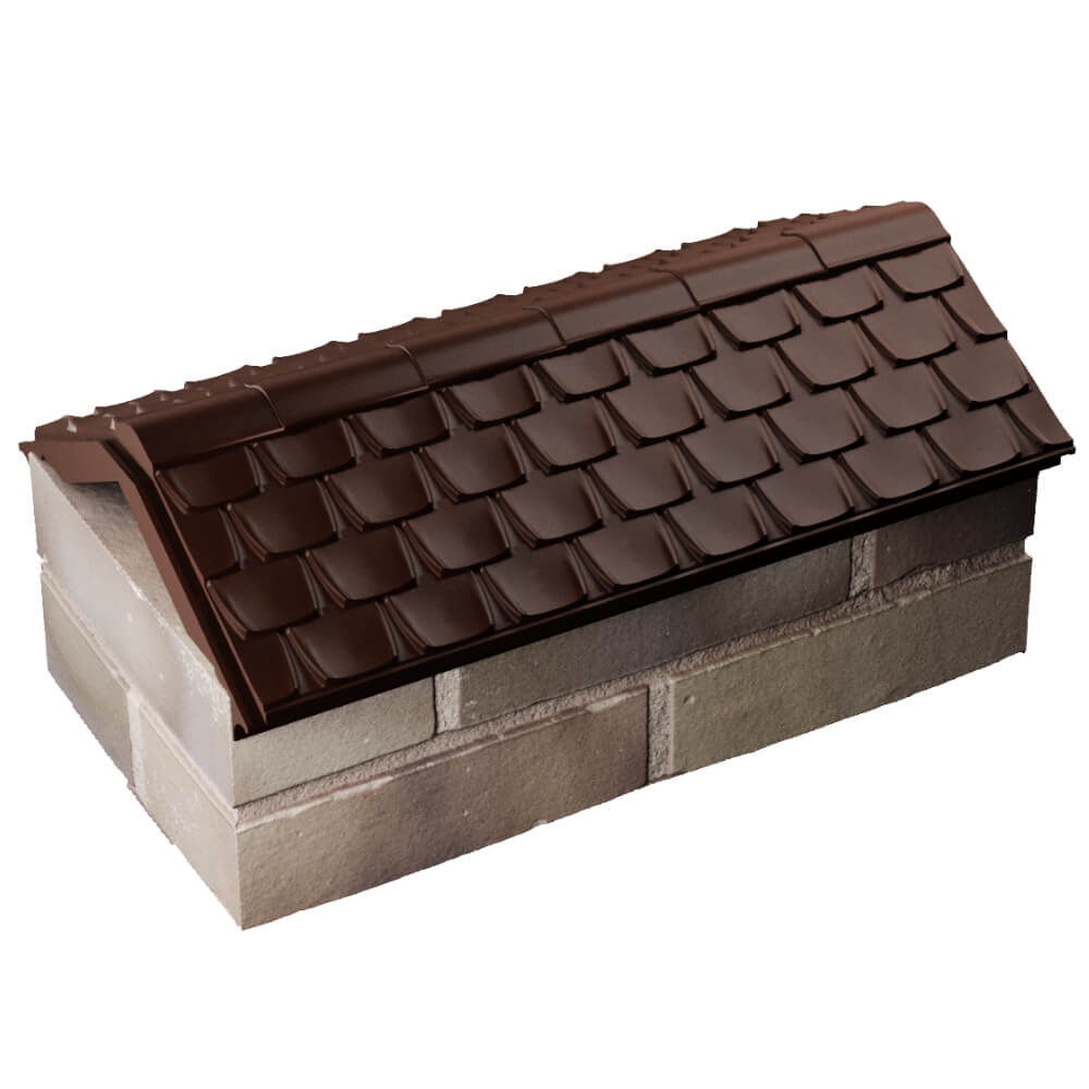 Парапет Zking Эльбрус Коричневый с посадкой на 1 кирпич (255мм) в Костроме фото