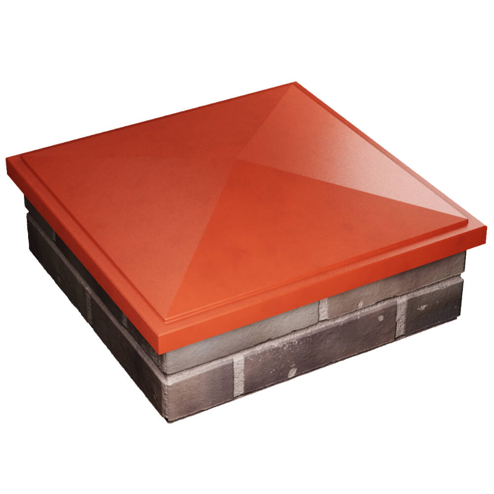 Колпак Zking БонаМоно Красный на столб 2х2 кирпича (515х515, 530х530мм) в Костроме фото