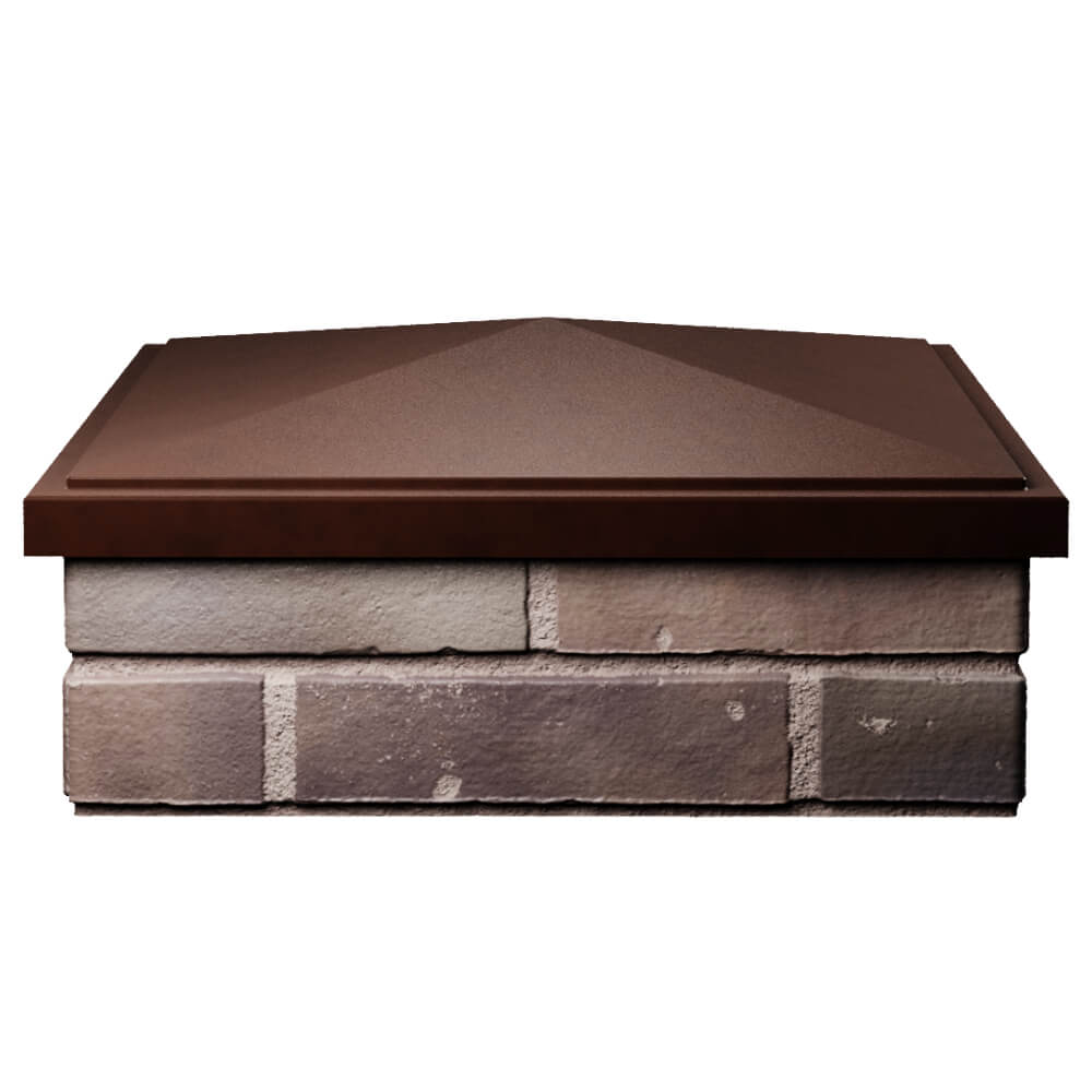 Колпак Zking БонаМоно Коричневый на столб 2х2 кирпича (515х515, 530х530мм) Кострома фото