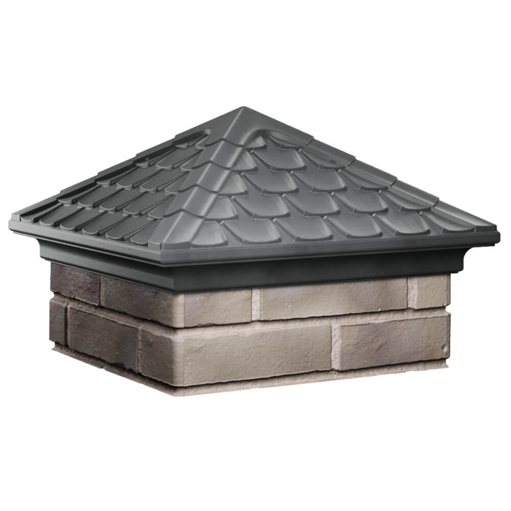 Колпак Zking Эльбрус Серый на столб 1.5х1.5 кирпича (385х385мм) в Костроме фото