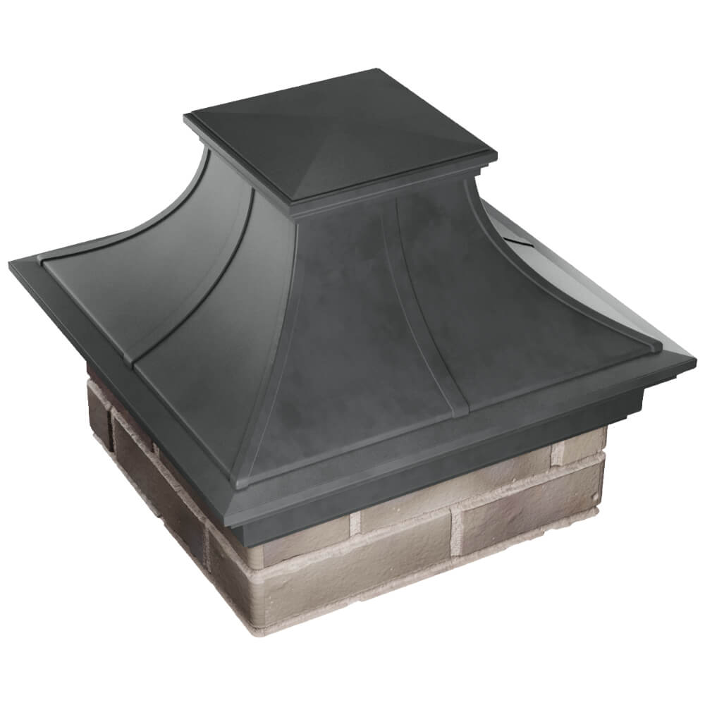 Колпак Zking Монблан Премиум Серый на столб 1.5х1.5 кирпича (385х385мм) в Костроме фото