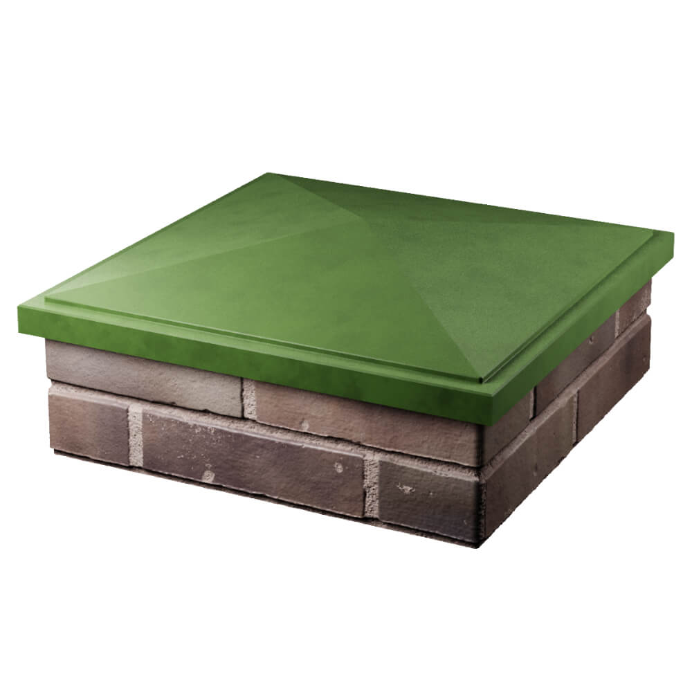 Колпак Zking БонаМоно Зеленый на столб 2х2 кирпича (515х515, 530х530мм) в Костроме фото