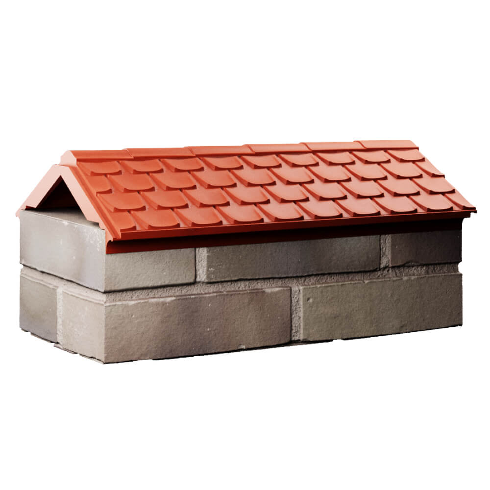 Парапет Zking Эльбрус Красный с посадкой на 1 кирпич (255мм) Кострома фото