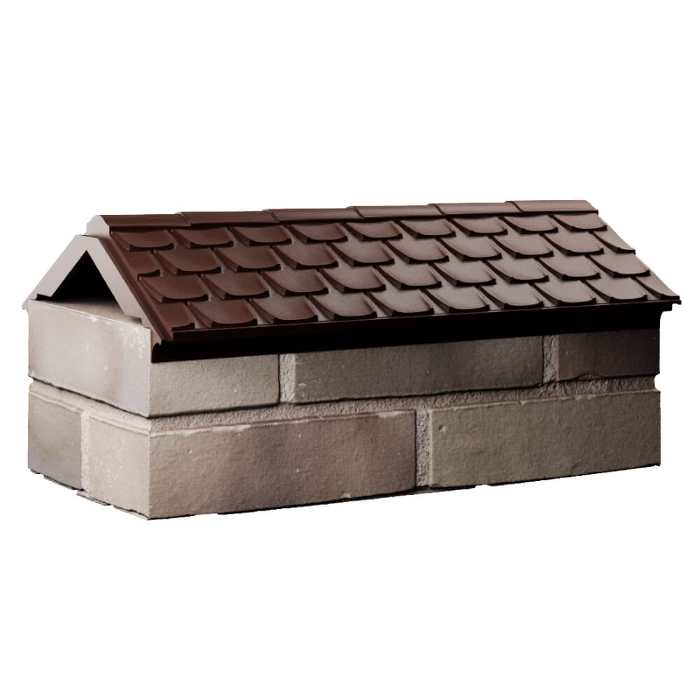 Парапет Zking Эльбрус Коричневый с посадкой на 1 кирпич (255мм) Кострома фото