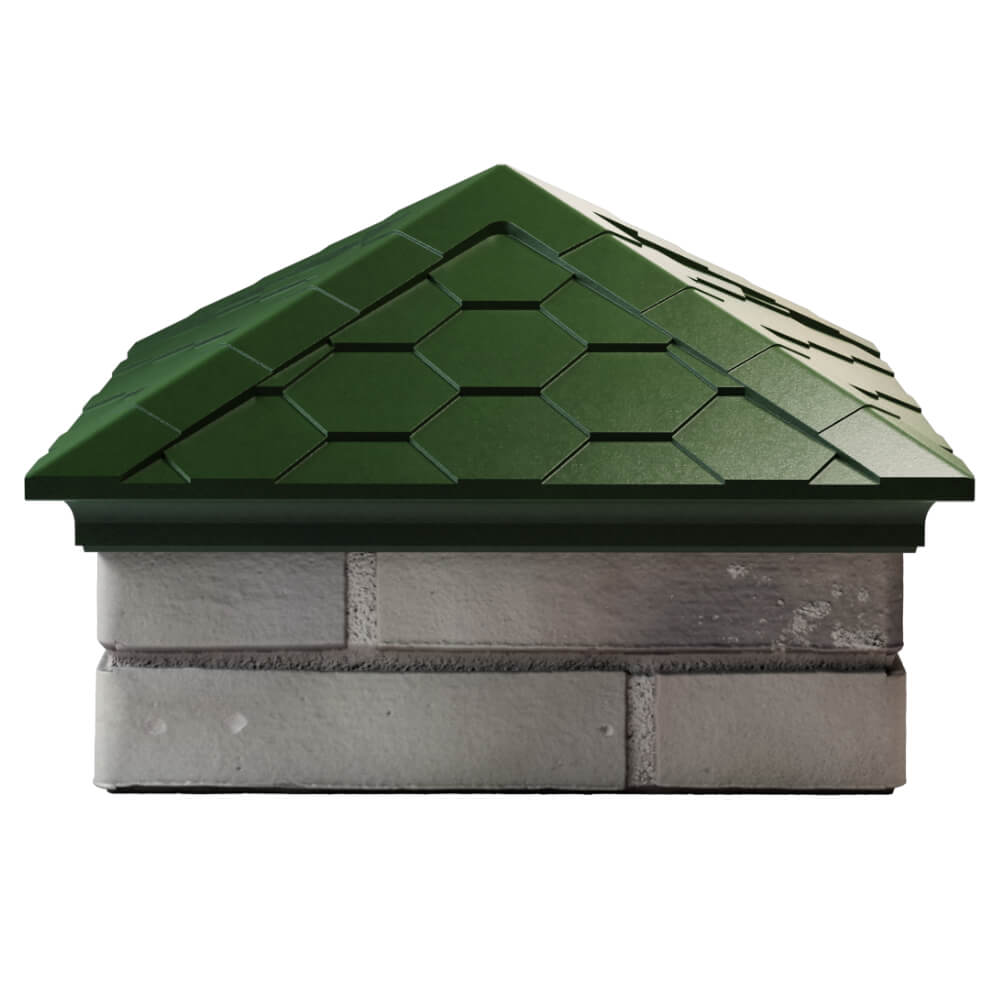 Колпак Zking Эверест Зеленый на столб 1.5х1.5 кирпича (390х390мм) Кострома фото